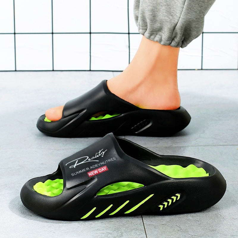 ☀️ 50% Off – Non-Slip Thick Sole Cloud Slides for Men | Ultra Cushioned Summer Comfort