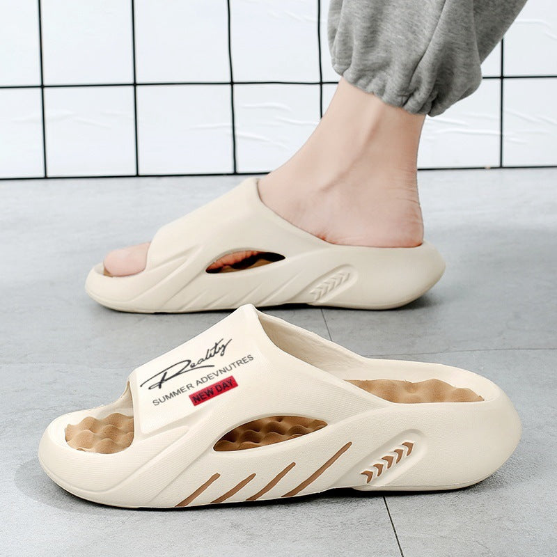 ☀️ 50% Off – Non-Slip Thick Sole Cloud Slides for Men | Ultra Cushioned Summer Comfort