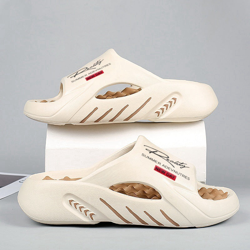 ☀️ 50% Off – Non-Slip Thick Sole Cloud Slides for Men | Ultra Cushioned Summer Comfort