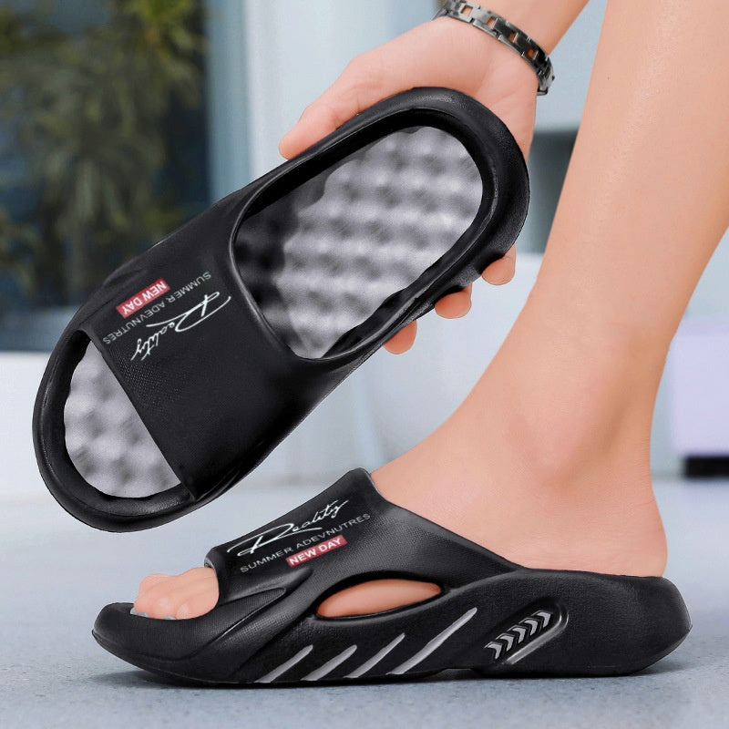 ☀️ 50% Off – Non-Slip Thick Sole Cloud Slides for Men | Ultra Cushioned Summer Comfort