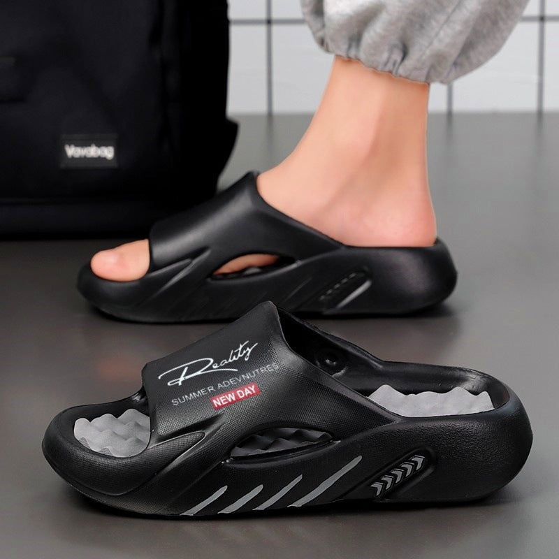 ☀️ 50% Off – Non-Slip Thick Sole Cloud Slides for Men | Ultra Cushioned Summer Comfort