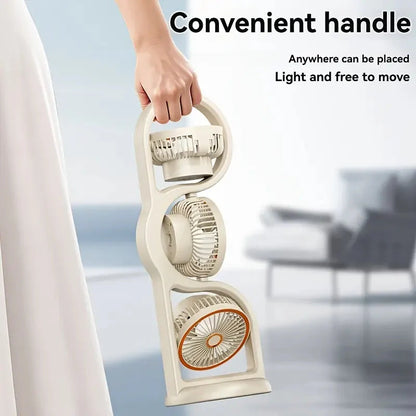 ⏳Time-Limited Special⏰3‑Head USB Fan 2026 – 360° Cool Air, 5 Speeds, Rechargeable – Anywhere You Need It