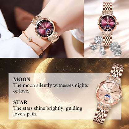 🌙✨ Fashionable Star & Moon Watch for Women ✨💎