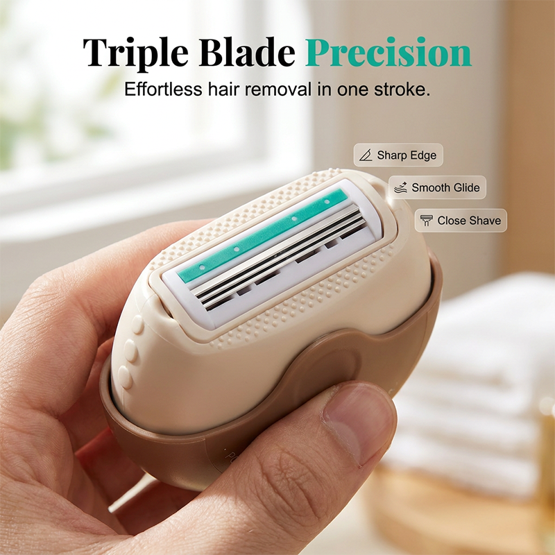 ✂️ Portable 3-Layer Hair Shaver ✨ Smooth, Precise Trim Anytime, Anywhere 💈