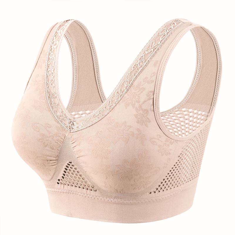 💕✨ High-Support Wireless Lace Bra – All-Day Comfort with Elegant Lace 🌸