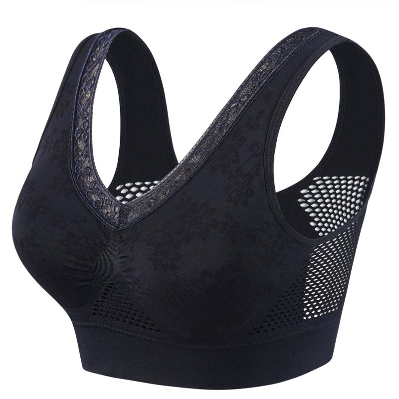 💕✨ High-Support Wireless Lace Bra – All-Day Comfort with Elegant Lace 🌸