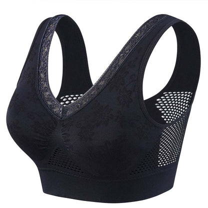 💕✨ High-Support Wireless Lace Bra – All-Day Comfort with Elegant Lace 🌸