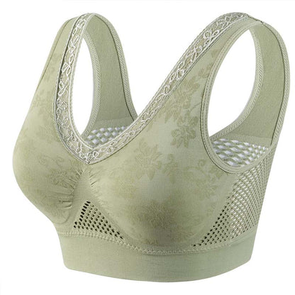 💕✨ High-Support Wireless Lace Bra – All-Day Comfort with Elegant Lace 🌸