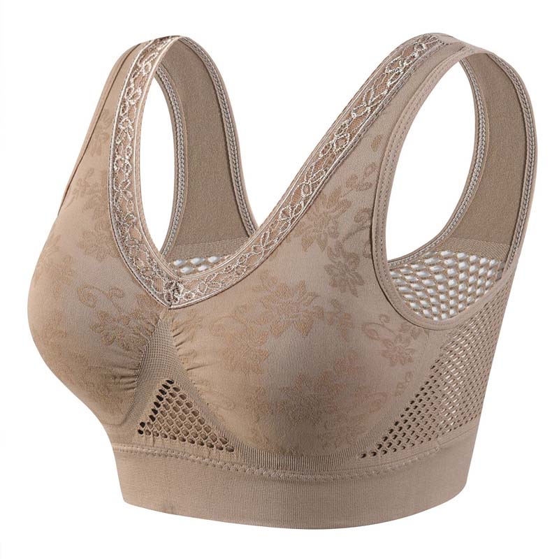 💕✨ High-Support Wireless Lace Bra – All-Day Comfort with Elegant Lace 🌸