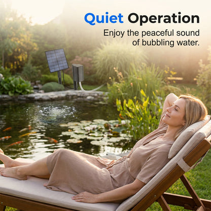 ☀️ Solar Pond Aerator with Air Pump – Crystal Clear Water & Healthier Fish Without Electricity Bills 🐟