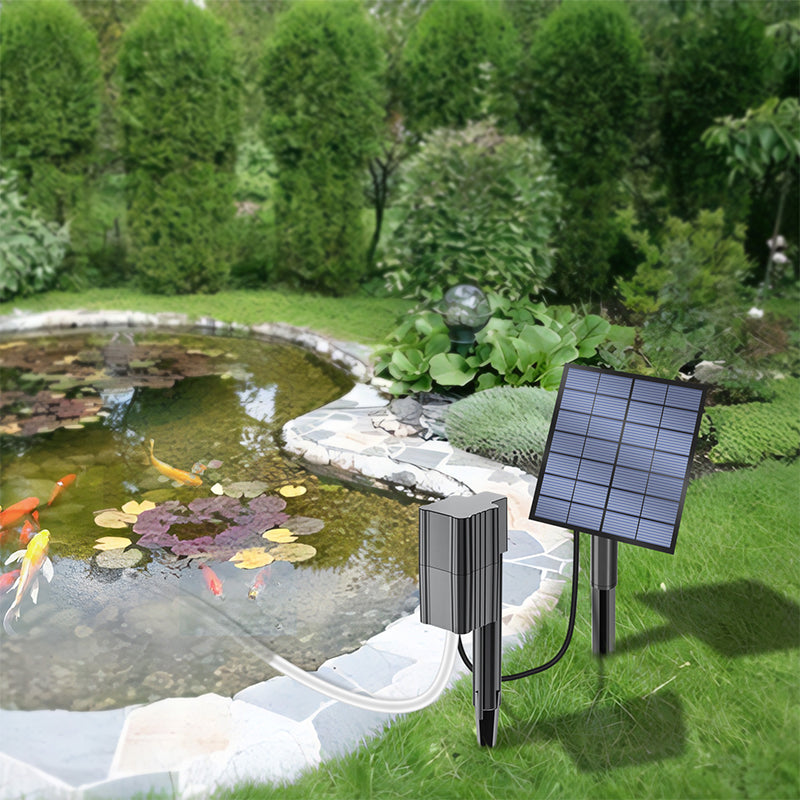 ☀️ Solar Pond Aerator with Air Pump – Crystal Clear Water & Healthier Fish Without Electricity Bills 🐟