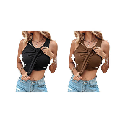 🌸 Soft Ribbed Vest Top with Shelf Bra – Cosy, Supportive & Perfect for Layering 💕