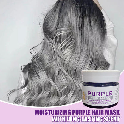 🏆 Last Day Special Price £9.99 ! ✨Moisturizing Purple Hair Mask with Long-Lasting Scent, Anti-Brass Deep Conditioning Mask for Blonde Bleached Hair
