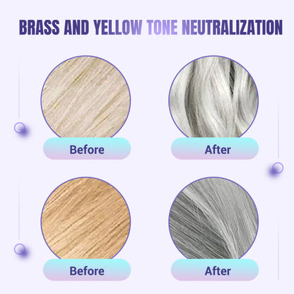 🏆 Last Day Special Price £9.99 ! ✨Moisturizing Purple Hair Mask with Long-Lasting Scent, Anti-Brass Deep Conditioning Mask for Blonde Bleached Hair