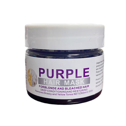 🏆 Last Day Special Price £9.99 ! ✨Moisturizing Purple Hair Mask with Long-Lasting Scent, Anti-Brass Deep Conditioning Mask for Blonde Bleached Hair