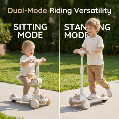 🛴 Anti-Tip Kick Scooter for Kids with Light-Up Wheels – Safe, Stable and Fun for Outdoor Play ✨