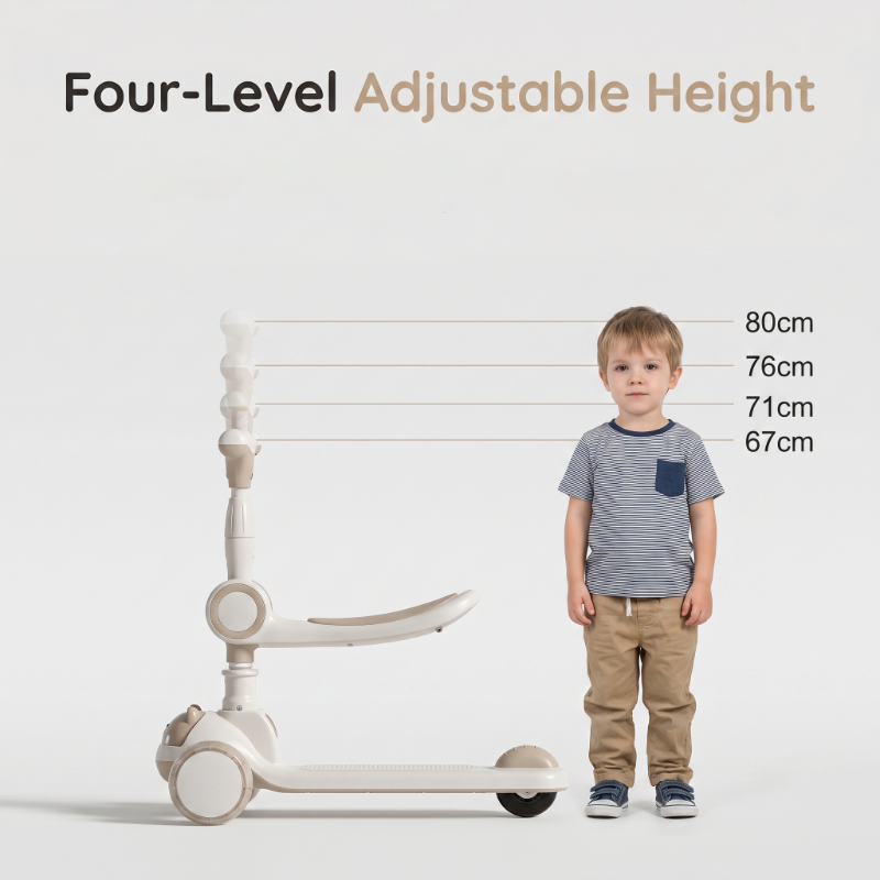 🛴 Anti-Tip Kick Scooter for Kids with Light-Up Wheels – Safe, Stable and Fun for Outdoor Play ✨
