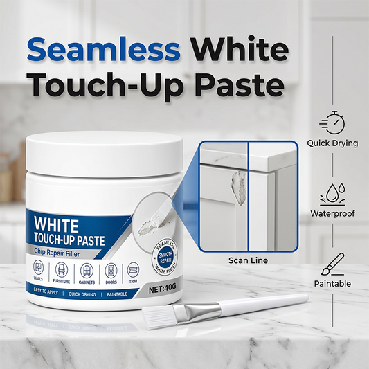 ✨ 50% Off – White Furniture Touch-Up Paste with Brush 🖌️