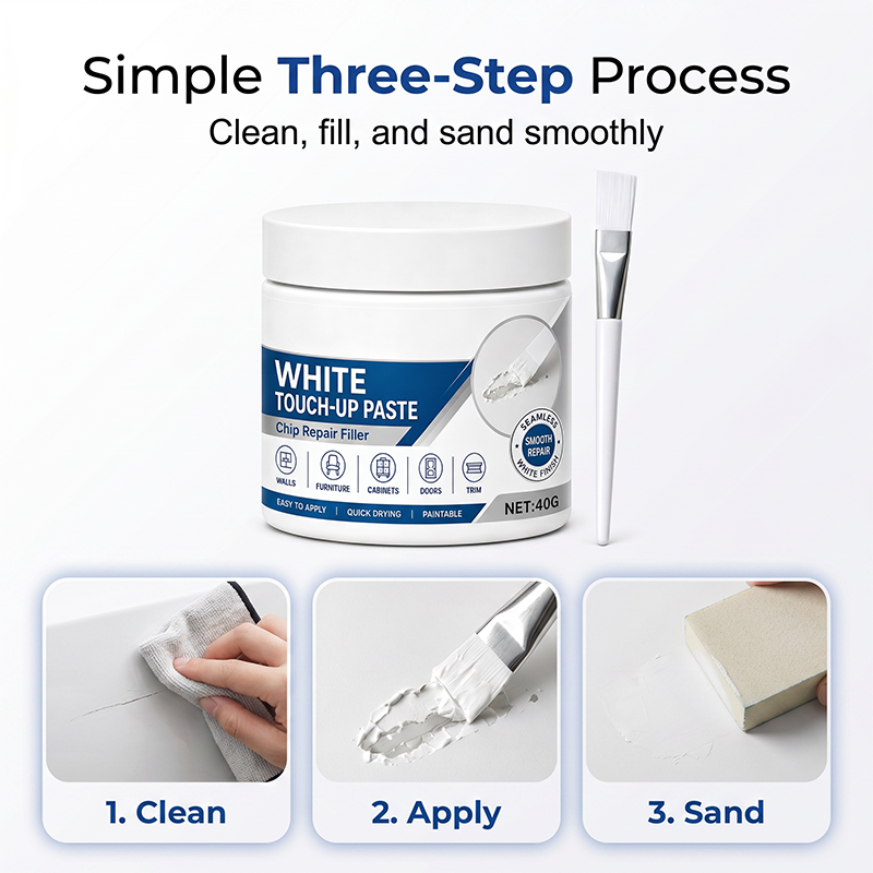 ✨ 50% Off – White Furniture Touch-Up Paste with Brush 🖌️