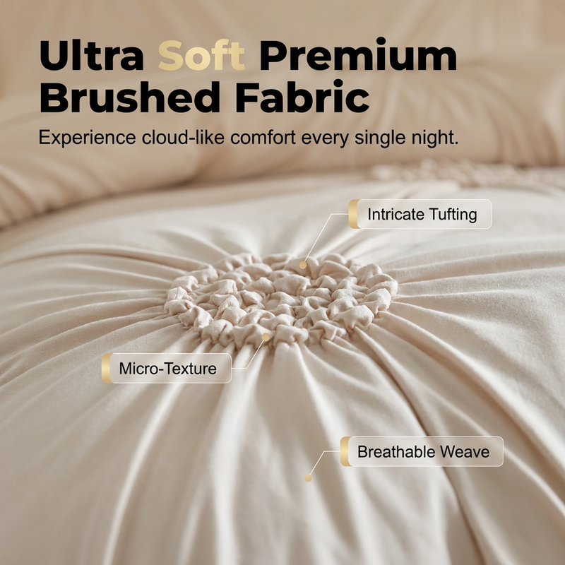 🛏️ 50% Off! Elegant Pinch Pleat Duvet Cover Set – Luxury Hotel Quality Bedding for Your Home