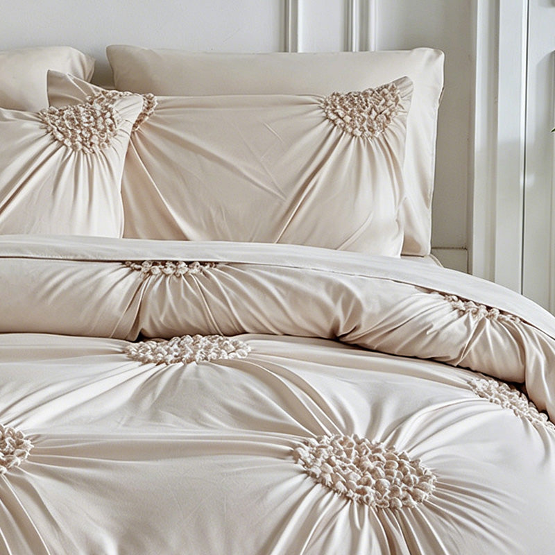 🛏️ 50% Off! Elegant Pinch Pleat Duvet Cover Set – Luxury Hotel Quality Bedding for Your Home