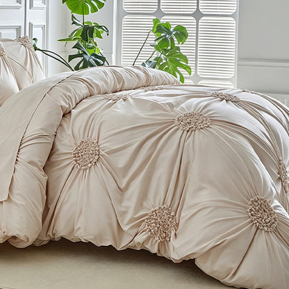 🛏️ 50% Off! Elegant Pinch Pleat Duvet Cover Set – Luxury Hotel Quality Bedding for Your Home