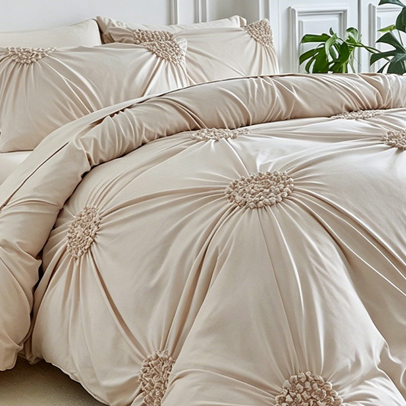 🛏️ 50% Off! Elegant Pinch Pleat Duvet Cover Set – Luxury Hotel Quality Bedding for Your Home