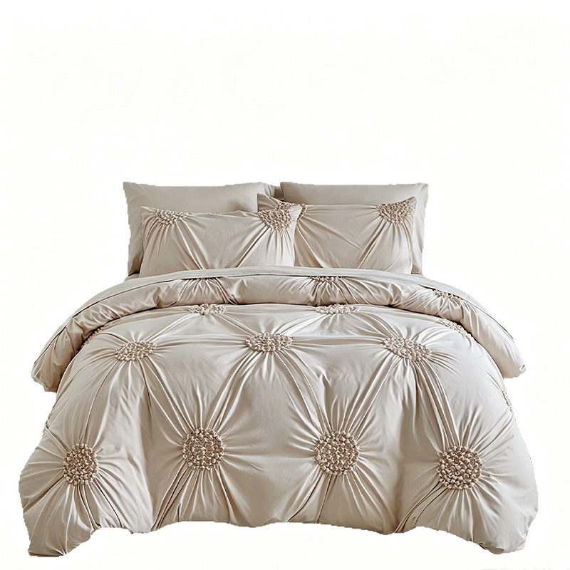 🛏️ 50% Off! Elegant Pinch Pleat Duvet Cover Set – Luxury Hotel Quality Bedding for Your Home
