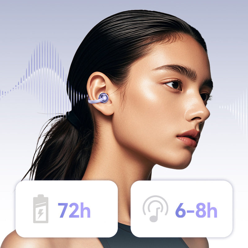 🔥 50% Off – Clip-On Open Ear Earbuds | Bluetooth 5.4 & Noise Cancelling 🎶