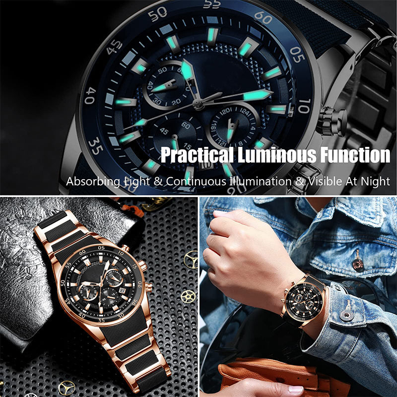 ✨ 50% Off – Men's Waterproof Multifunctional Quartz Watch ⌚
