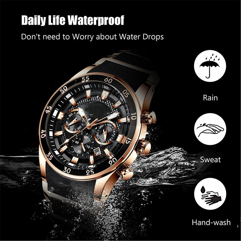 ✨ 50% Off – Men's Waterproof Multifunctional Quartz Watch ⌚