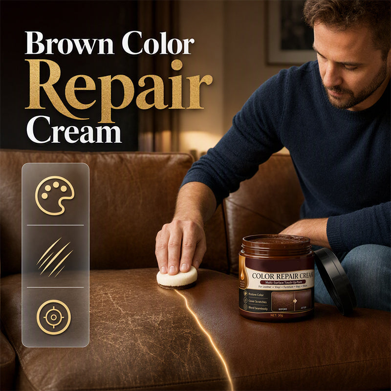 ✨ 50% Off – Brown Leather Colour Repair Cream 🛋️