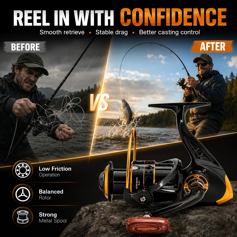 🎣 50% Off | Heavy-Duty CNC Spool Spinning Reel – Precision Engineered to Handle Any Fish! 🐟