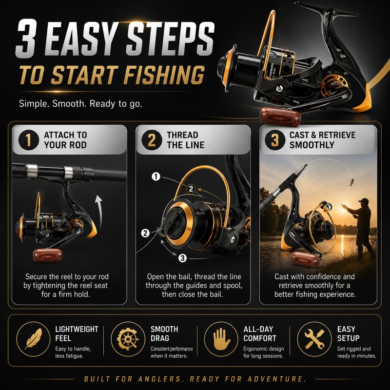🎣 50% Off | Heavy-Duty CNC Spool Spinning Reel – Precision Engineered to Handle Any Fish! 🐟