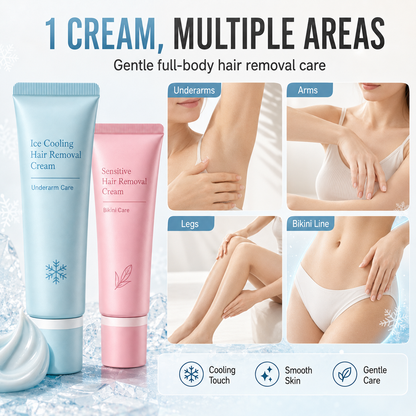 🥳2026 HOT SALE🥳💞50K+ SOLD! 🌸🪒 50% OFF! Gentle Hair Removal Cream – Dual‑care for underarms & bikini area. Plant extracts soothe & moisturise – removes hair without irritation! ✨🛡️