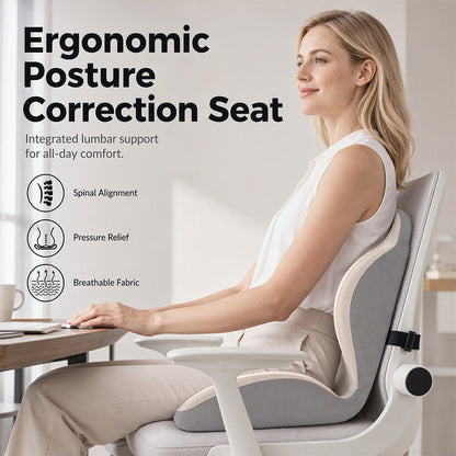 🪑2026 Hot Sale✨Ergonomic Memory Foam Seat Cushion with Back Support – Stay Comfortable All Day, Perfect for Office, Car & Home ✨