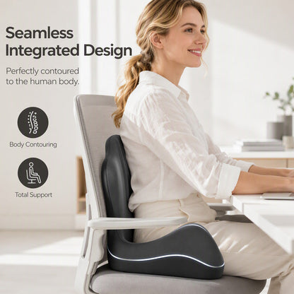 🪑2026 Hot Sale✨Ergonomic Memory Foam Seat Cushion with Back Support – Stay Comfortable All Day, Perfect for Office, Car & Home ✨