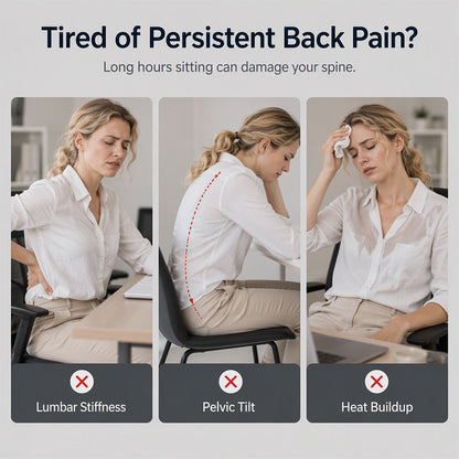 🪑2026 Hot Sale✨Ergonomic Memory Foam Seat Cushion with Back Support – Stay Comfortable All Day, Perfect for Office, Car & Home ✨