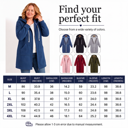 📢📢This Week's Special Price:￡19.99!!🔥✨Women's Casual Zip up Fleece Hoodies Tunic Sweatshirt