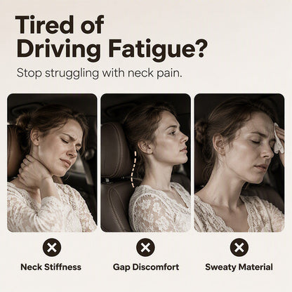 🚗 50% OFF! Universal Memory Foam Car Headrest Neck Pillow ✨ 360° Ergonomic Support, Instant Neck Pain Relief For All Cars & Office Chairs 🌿