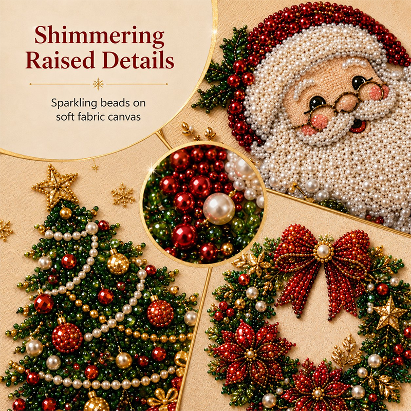 🎅 50% OFF EARLY XMAS SALE! ✨ Christmas Pearl & Rhinestone Painting Kit – Create DIY Gifts & Festive Decor Early 🎄