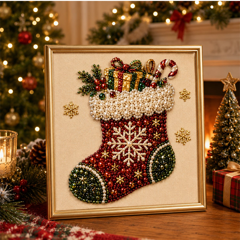 🎅 50% OFF EARLY XMAS SALE! ✨ Christmas Pearl & Rhinestone Painting Kit – Create DIY Gifts & Festive Decor Early 🎄