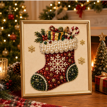 🎅 50% OFF EARLY XMAS SALE! ✨ Christmas Pearl & Rhinestone Painting Kit – Create DIY Gifts & Festive Decor Early 🎄