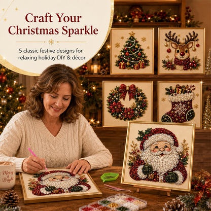 🎅 50% OFF EARLY XMAS SALE! ✨ Christmas Pearl & Rhinestone Painting Kit – Create DIY Gifts & Festive Decor Early 🎄