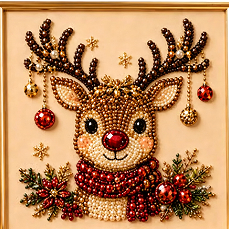 🎅 50% OFF EARLY XMAS SALE! ✨ Christmas Pearl & Rhinestone Painting Kit – Create DIY Gifts & Festive Decor Early 🎄