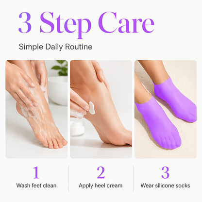 🧦 50% OFF TODAY ONLY! ✨ Silicone Moisturizing Socks for Dry Cracked Feet – Soften Heels & Instant Foot Repair 🌿