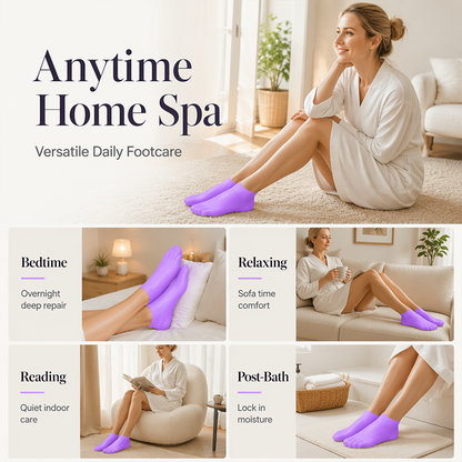 🧦 50% OFF TODAY ONLY! ✨ Silicone Moisturizing Socks for Dry Cracked Feet – Soften Heels & Instant Foot Repair 🌿