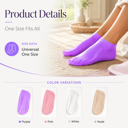 🧦 50% OFF TODAY ONLY! ✨ Silicone Moisturizing Socks for Dry Cracked Feet – Soften Heels & Instant Foot Repair 🌿