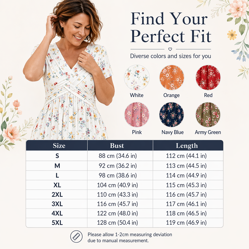 FLAWLESS FIT! 💃 50% OFF Floral V-Neck Dress With Twist Waist 🌿
