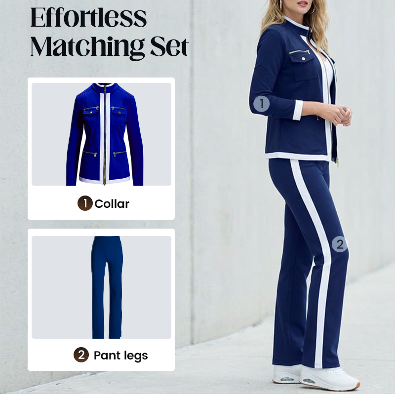 ✨50% OFF | Women's Sporty Chic Two-Piece Tracksuit Set – Stylish Comfort For Everyday & Travel🤍